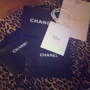 Chanel and Dior. Gift bags